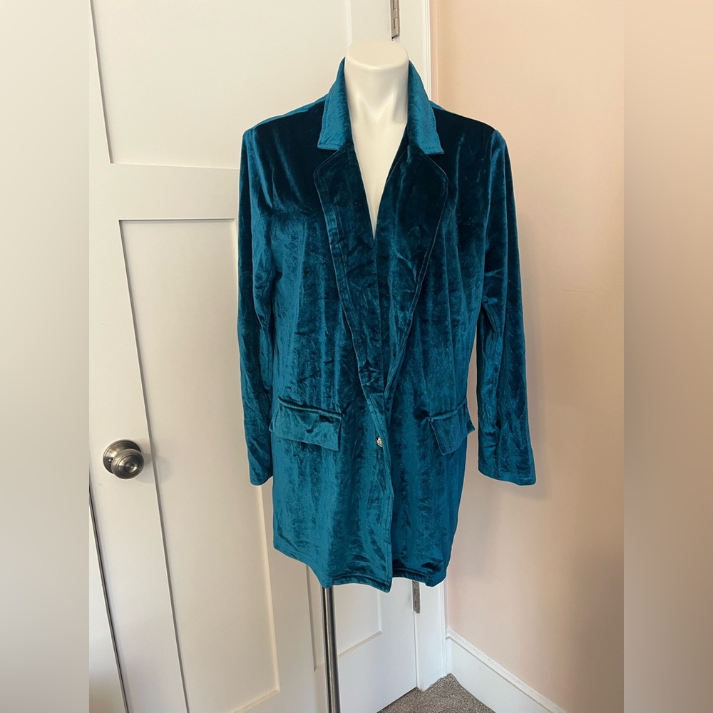 Teal Velvet Women's Jacket